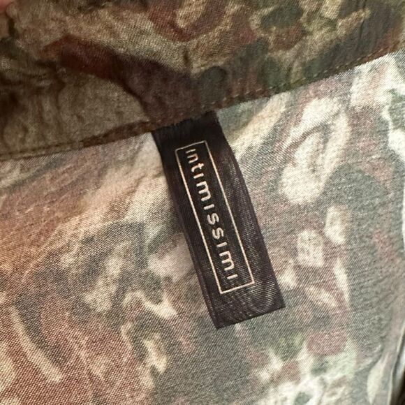 Intimissimi Camo Print Nature Texture Satin Viscose Shirt - Picture 5 of 7